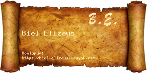 Biel Elizeus névjegykártya